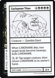 Cyclopean Titan\nMystery Booster - Test Cards (No Symbol)\nSingle\nMagic The Gathering