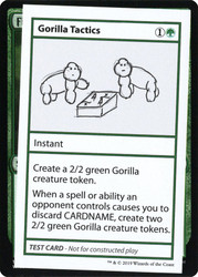 Gorilla Tactics\nMystery Booster - Test Cards (No Symbol)\nSingle\nMagic The Gathering
