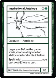 Inspirational Antelope\nMystery Booster - Test Cards (No Symbol)\nSingle\nMagic The Gathering