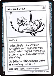Mirrored Lotus\nMystery Booster - Test Cards (No Symbol)\nSingle\nMagic The Gathering