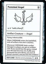 Puresteel Angel\nMystery Booster - Test Cards (No Symbol)\nSingle\nMagic The Gathering