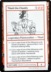Tibalt the Chaotic\nMystery Booster - Test Cards (No Symbol)\nSingle\nMagic The Gathering