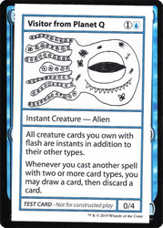 Visitor from Planet Q\nMystery Booster - Test Cards (No Symbol)\nSingle\nMagic The Gathering