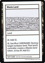 Waste Land\nMystery Booster - Test Cards (No Symbol)\nSingle\nMagic The Gathering