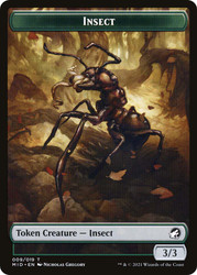 {Insect Token}\nInnistrad: Midnight Hunt\nSingle\nMagic The Gathering
