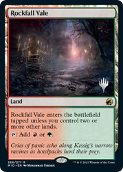 Rockfall Vale (Promo Pack) (Innistrad: Midnight Hunt)\nPromo: Planeswalker Stamped\nSingle\nMagic The Gathering