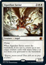 Sigardian Savior (Promo Pack) (Innistrad: Midnight Hunt)\nPromo: Planeswalker Stamped\nSingle\nMagic The Gathering