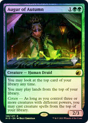 Augur of Autumn (Promo Pack) (Innistrad: Midnight Hunt)\nPromo: Planeswalker Stamped\nSingle\nMagic The Gathering