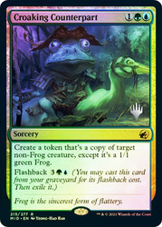 Croaking Counterpart (Promo Pack) (Innistrad: Midnight Hunt)\nPromo: Planeswalker Stamped\nSingle\nMagic The Gathering