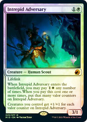 Intrepid Adversary (Promo Pack) (Innistrad: Midnight Hunt)\nPromo: Planeswalker Stamped\nSingle\nMagic The Gathering