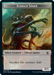 {Eldrazi Spawn Token} // {Human Soldier Token}\nInnistrad: Midnight Hunt Commander\nSingle\nMagic The Gathering