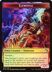 {Elemental Token} // {Wolf Token}\nInnistrad: Midnight Hunt\nSingle\nMagic The Gathering