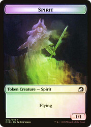 {Spirit Token} // {Wrenn Emblem}\nInnistrad: Midnight Hunt\nSingle\nMagic The Gathering