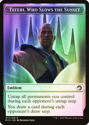 {Teferi Emblem} // {Wolf Token}\nInnistrad: Midnight Hunt\nSingle\nMagic The Gathering