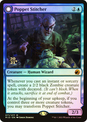 Poppet Stitcher // Poppet Factory (Prerelease) (Innistrad: Midnight Hunt)
Promo
Single
Magic: The Gathering