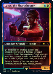 Lucas, the Sharpshooter (Secret Lair) (Full Art)\nPromo: General\nSingle\nMagic The Gathering