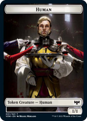 {Human Token} (White)\nInnistrad: Crimson Vow\nSingle\nMagic The Gathering