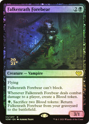Falkenrath Forebear (Prerelease) (Innistrad: Crimson Vow)\nPromo: Date Stamped\nSingle\nMagic The Gathering