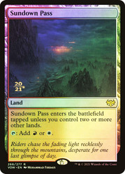 Sundown Pass (Prerelease) (Innistrad: Crimson Vow)\nPromo: Date Stamped\nSingle\nMagic The Gathering