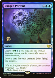 Winged Portent (Prerelease) (Innistrad: Crimson Vow)\nPromo: Date Stamped\nSingle\nMagic The Gathering