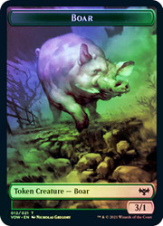 {Boar Token} // {Copy Token}\nInnistrad: Crimson Vow\nSingle\nMagic The Gathering
