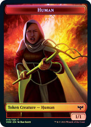 {Human Token} (Red) // {Insect Token}\nInnistrad: Crimson Vow\nSingle\nMagic The Gathering