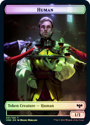 {Human Token} (White) // {Vampire Token} (1/1)\nInnistrad: Crimson Vow\nSingle\nMagic The Gathering