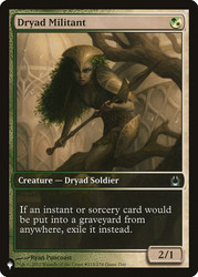Dryad Militant (Game Day) (Full Art)\nPlaneswalker Symbol Reprints\nSingle\nMagic The Gathering