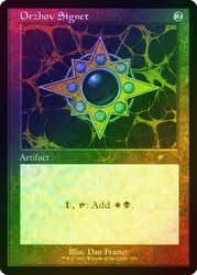 Orzhov Signet (Secret Lair) (Retro Frame) (Foil Etched)\nPromo: General - Alternate Foil\nSingle\nMagic The Gathering