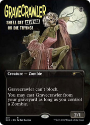Gravecrawler (Secret Lair) (Borderless)\nPromo: General\nSingle\nMagic The Gathering