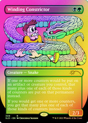 Winding Constrictor (Secret Lair) (Borderless) (Foil Etched)\nPromo: General - Alternate Foil\nSingle\nMagic The Gathering
