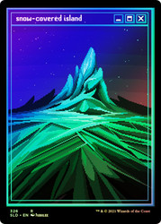Snow-Covered Island (Secret Lair) (#326) (Full Art) (Foil Etched)\nPromo: General - Alternate Foil\nSingle\nMagic The Gathering