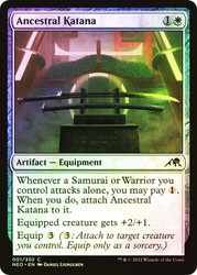 Ancestral Katana\nKamigawa: Neon Dynasty\nSingle\nMagic The Gathering