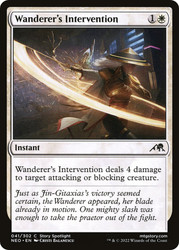 Wanderer's Intervention\nKamigawa: Neon Dynasty\nSingle\nMagic The Gathering