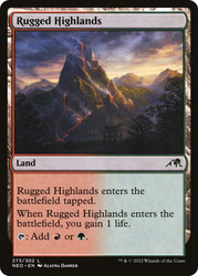 Rugged Highlands\nKamigawa: Neon Dynasty\nSingle\nMagic The Gathering