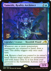 Tameshi, Reality Architect (Prerelease) (Kamigawa: Neon Dynasty)\nPromo: Date Stamped\nSingle\nMagic The Gathering