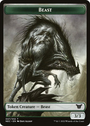 {Beast Token} // {Treasure Token}\nKamigawa: Neon Dynasty Commander\nSingle\nMagic The Gathering