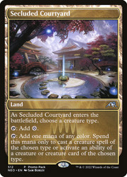 Secluded Courtyard (Promo Pack) (Kamigawa: Neon Dynasty)\nPromo: General\nSingle\nMagic The Gathering