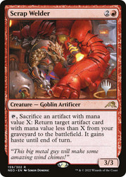 Scrap Welder (Promo Pack) (Kamigawa: Neon Dynasty)\nPromo: Planeswalker Stamped\nSingle\nMagic The Gathering