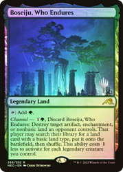 Boseiju, Who Endures (Promo Pack) (Kamigawa: Neon Dynasty)\nPromo: Planeswalker Stamped\nSingle\nMagic The Gathering