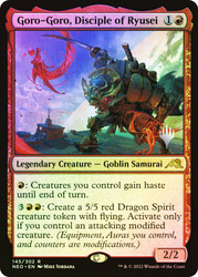 Goro-Goro, Disciple of Ryusei (Promo Pack) (Kamigawa: Neon Dynasty)\nPromo: Planeswalker Stamped\nSingle\nMagic The Gathering