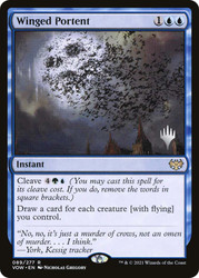 Winged Portent (Promo Pack) (Innistrad: Crimson Vow)\nPromo: Planeswalker Stamped\nSingle\nMagic The Gathering