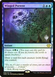 Winged Portent (Promo Pack) (Innistrad: Crimson Vow)\nPromo: Planeswalker Stamped\nSingle\nMagic The Gathering