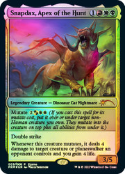 Snapdax, Apex of the Hunt (Lunar New Year)\nPromo: General\nSingle\nMagic The Gathering