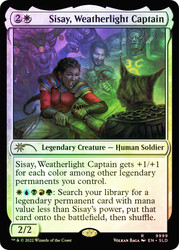 Sisay, Weatherlight Captain (Secret Lair) (#9999) (Left-Handed)\nPromo: General\nSingle\nMagic The Gathering
