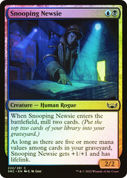 Snooping Newsie\nStreets of New Capenna\nSingle\nMagic The Gathering