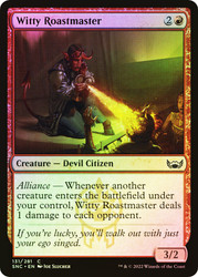 Witty Roastmaster\nStreets of New Capenna\nSingle\nMagic The Gathering