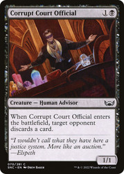 Corrupt Court Official\nStreets of New Capenna\nSingle\nMagic The Gathering