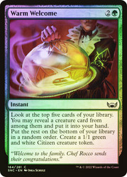 Warm Welcome\nStreets of New Capenna\nSingle\nMagic The Gathering