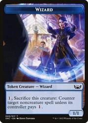 {Wizard Token}\nStreets of New Capenna\nSingle\nMagic The Gathering